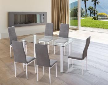 Conjunto mesa Yuri y 6 sillas Yuri | Relax Muebles