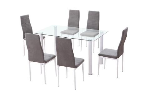 Conjunto mesa Yuri y 6 sillas Yuri | Relax Muebles