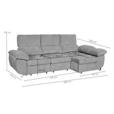Chaiselongue cama Abad con arcón | Relax Muebles