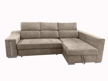 Chaiselongue cama Carla con arcón y 2 taburetes