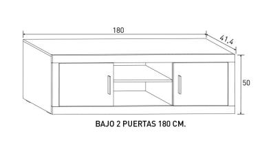 BAJO 2 PUERTAS 180 CM. LARA APILABLES EN RELAX MUEBLES