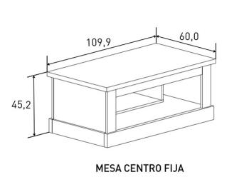 Mesa de centro fija Chellén | Relax Muebles 2