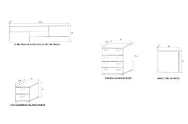 Dormitorio matrimonio Priego | Relax Muebles