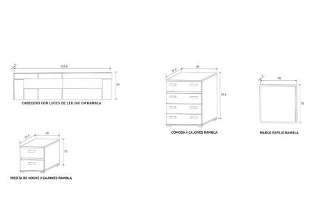Dormitorio matrimonio Rambla | Relax Muebles