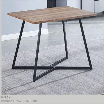 Mesa fija Kirby 100x70 cm. negro CON ENTREGA RÁPIDA