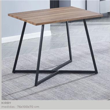 Mesa fija Kirby 100x70 cm. negro CON ENTREGA RÁPIDA