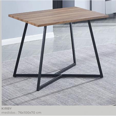 Mesa fija Kirby 100x70 cm. negro CON ENTREGA RÁPIDA