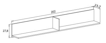 Estante L 202 cm Donald | Relax Muebles 2