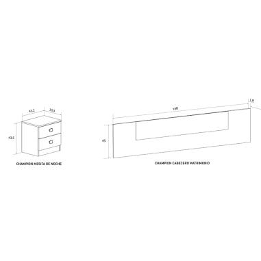 Dormitorio matrimonio Champion | Relax Muebles