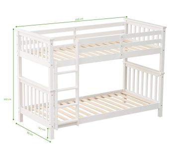 Litera madera camila blanca | Relax Muebles 2