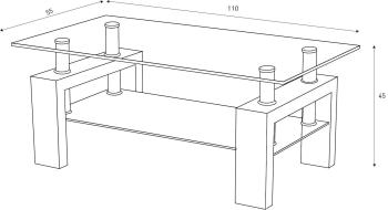 Mesa centro tapa cristal sama | Relax Muebles 2