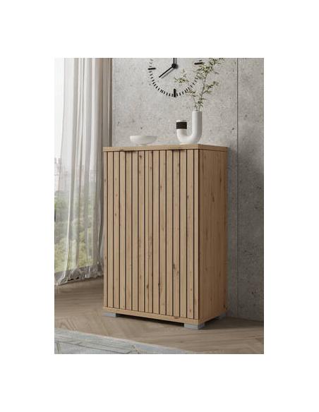 Zapatero R040 roble Amazonia rayado | Relax Muebles