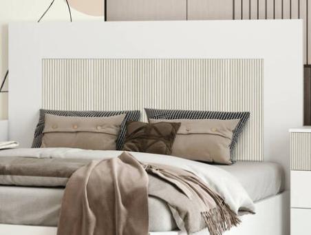 Cabecero Berlín blanco/gris 163 cm | Relax Muebles