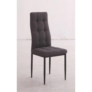 JUEGO DE 6 SILLAS TAP. TELA PATA NEGRA ZUNI GRIS en Relax Muebles 2