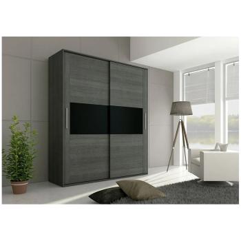 Armario corredera Rambla ceniza negro en RelaxMuebles