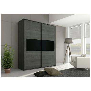 Armario corredera Rambla ceniza negro en RelaxMuebles