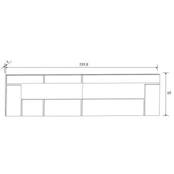 Cacebero 260 cm. con leds Rambla en Relax Muebles 2