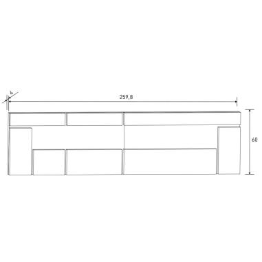 Cacebero 260 cm. con leds Rambla en Relax Muebles