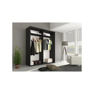 Armario corredera Rambla ceniza negro en RelaxMuebles