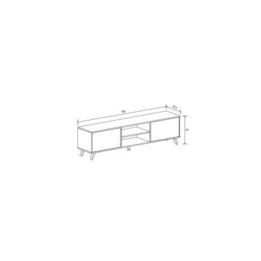 BAJO T.V. 2 PTAS. MOD. SOLANA MAU-RY en relaxmuebles.com
