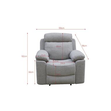 SOFA 1P RELAX GRIS MODELO OLIMPO EN RELAXMUEBLES.COM