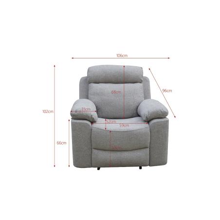 SOFA 1P RELAX GRIS MODELO OLIMPO EN RELAXMUEBLES.COM