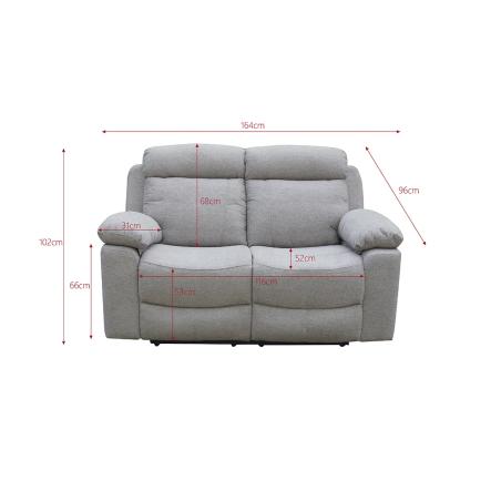 SOFA 2P RELAX MANUAL MOD OLIMPO GRIS EN RELAXMUEBLES.COM