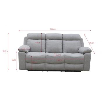 SOFA 3P 3 ASI. RELAX ELÉCTRICO MOD OLIMPO GRIS EN RELAXMUEBLES.COM 2