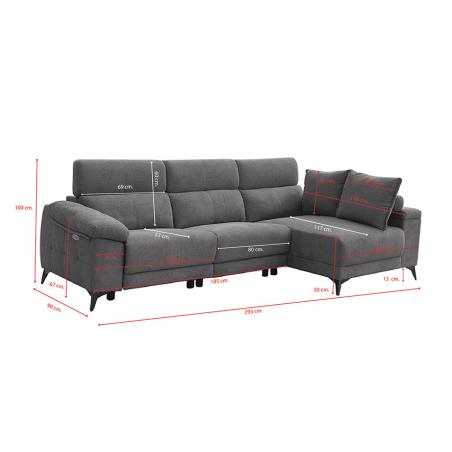 Chaiselongue derecha motor Londres | Relax Muebles