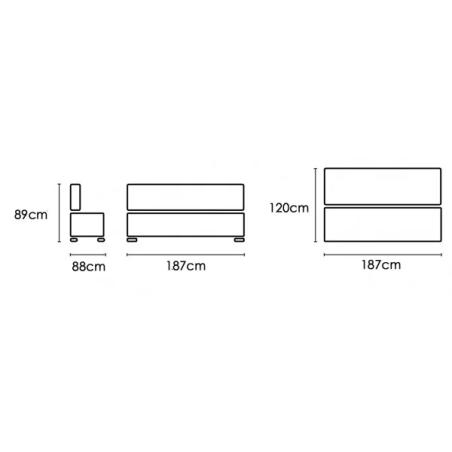 Sofá cama Cesto clic clac | Relax Muebles