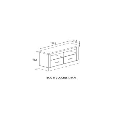 BAJO TV 2C 135CM. CHELLEN CAÑÓN EN RELAX MUEBLES