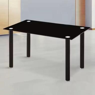 Mesa fija 140x80 Emi transparente, gris o negro
