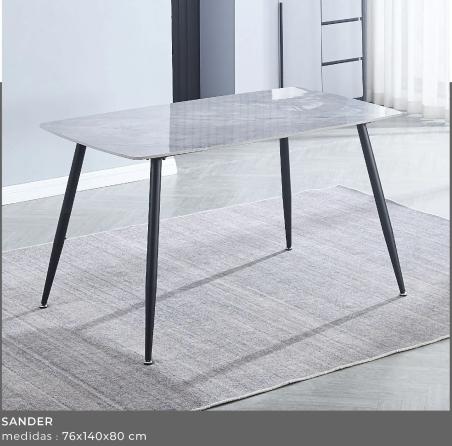 Mesa comedor porcelánico 140x80 Sanders en RelaxMuebles