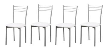 JUEGO DE 4 SILLAS MOD. 20 COCINAS BLANCO con envío gratuito en RelaxMuebles.com