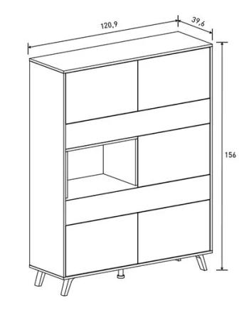 VITRINA MOD. SOLANA entrega rápida en RelaxMuebles.com 2