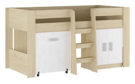 CAMA BLOCK C/MESA ESTUDIO DONALD Andersen pino-Grafito
