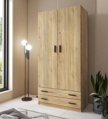 Armario Rapid 2P2C Roble Mauvella-Rayas en Relax Muebles con entrega rápida