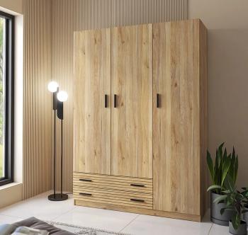 Armario Rapid 3P2C Roble Mauvella-Rayas en RelaxMuebles.com con entrega rápida