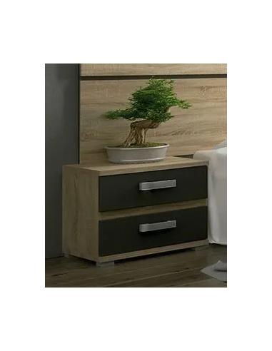 Mesita noche 2 cajones Priego en RelaxMuebles.com