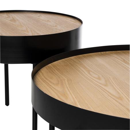 Mesa Centro Bill Roble/negro | Relax Muebles