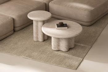Mesa Centro Emeric Marmol Travertino | Relax Muebles