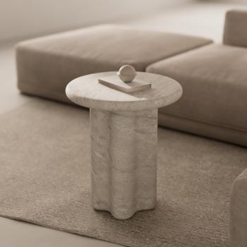Mesa Centro Emeric Marmol Travertino | Relax Muebles 2