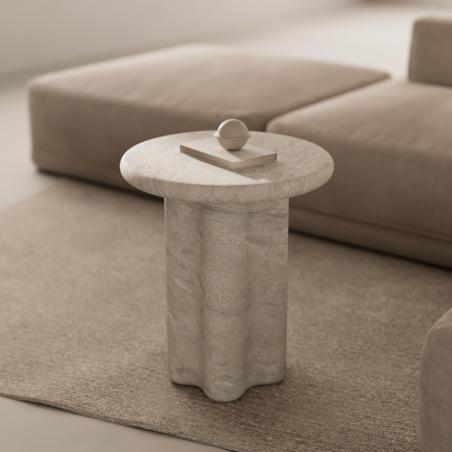 Mesa Centro Emeric Marmol Travertino | Relax Muebles