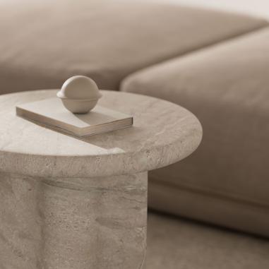 Mesa Centro Emeric Marmol Travertino | Relax Muebles