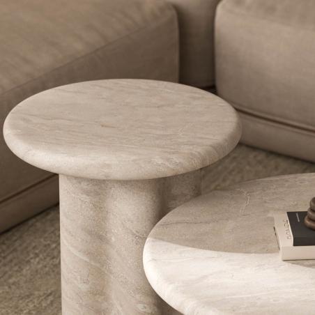 Mesa Centro Emeric Marmol Travertino | Relax Muebles