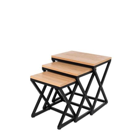 Mesa Centro Ciro Roble/negro | Relax Muebles