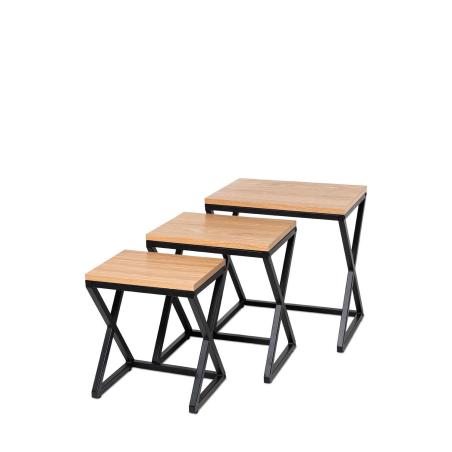 Mesa Centro Ciro Roble/negro | Relax Muebles