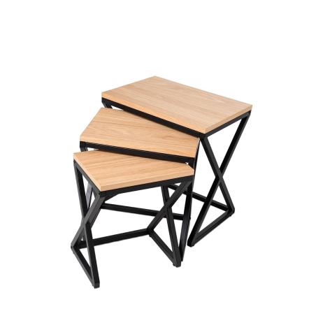 Mesa Centro Ciro Roble/negro | Relax Muebles