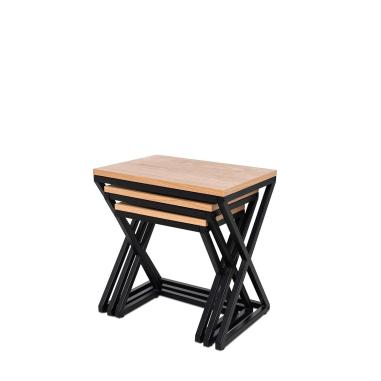 Mesa Centro Ciro Roble/negro | Relax Muebles