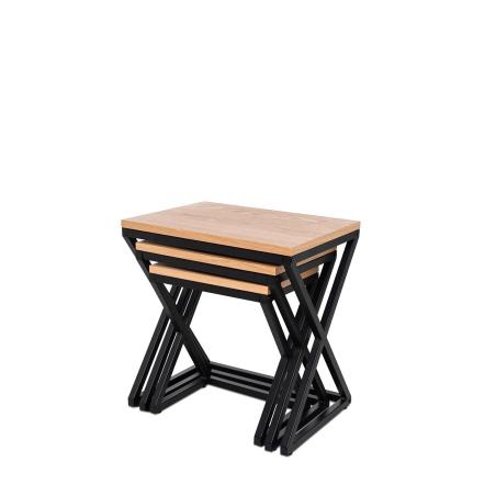 Mesa Centro Ciro Roble/negro | Relax Muebles
